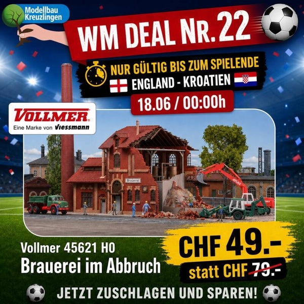 Vollmer 45621 H0 Brauerei im Abbruch