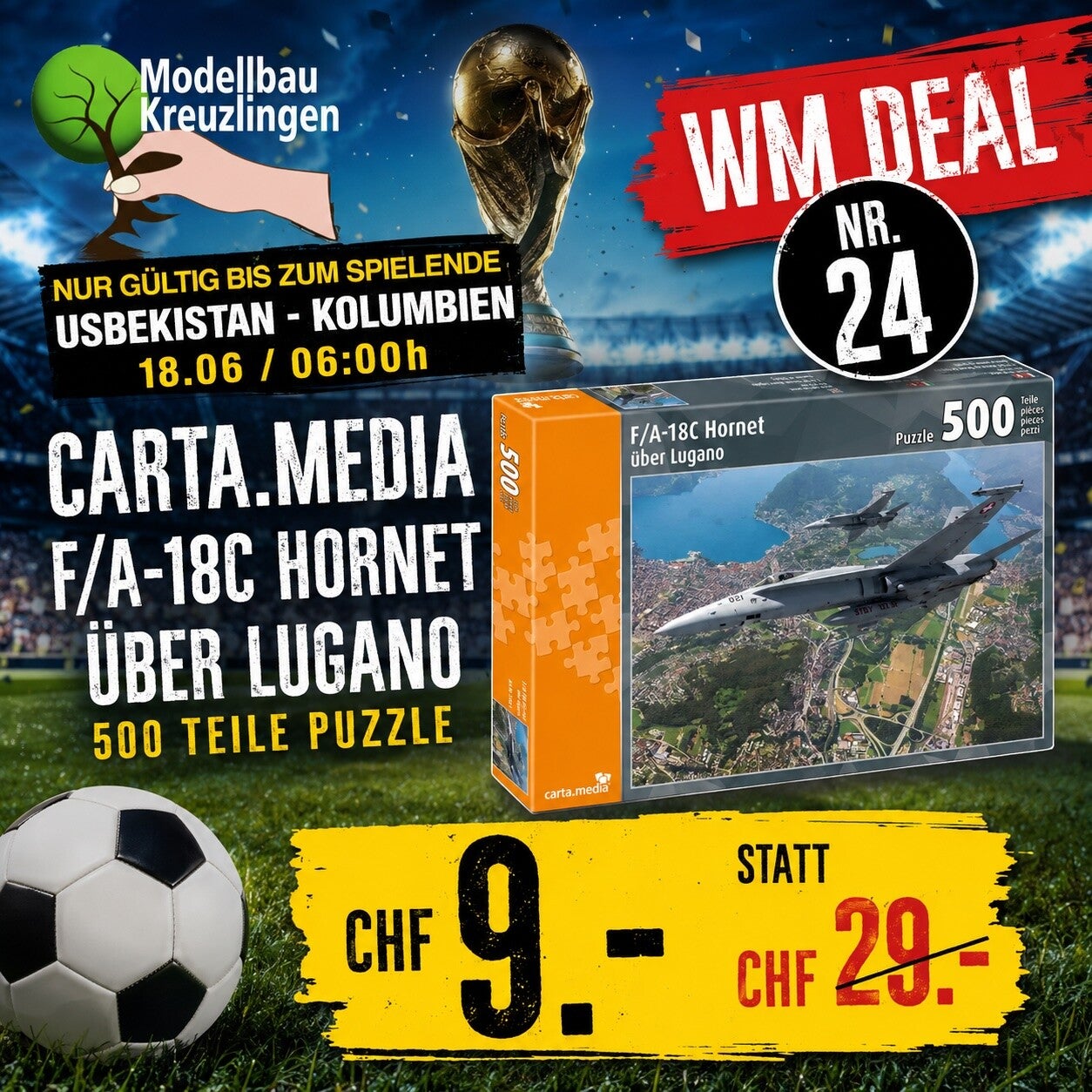 CARTA.MEDIA 7780 F/A-18C Hornet über Lugano