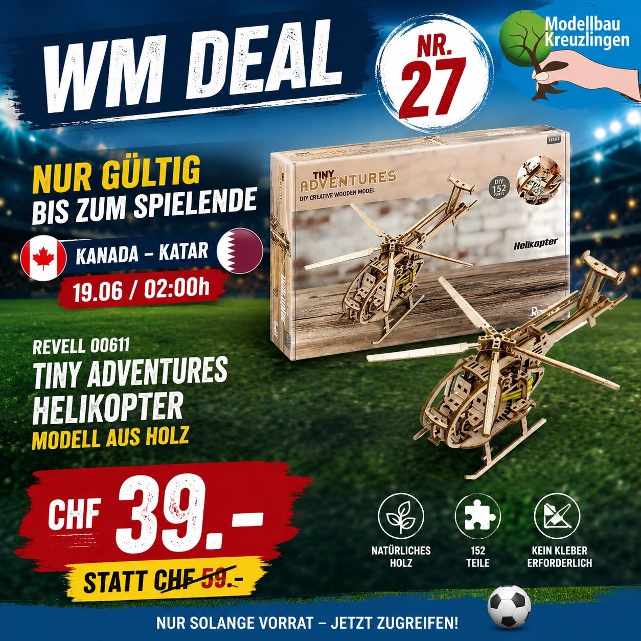REVELL 00611 Tiny Adventures - Helikopter