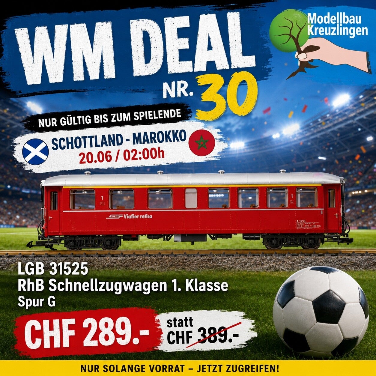 LGB G 31525 RhB Schnellzugwagen 1. Klasse