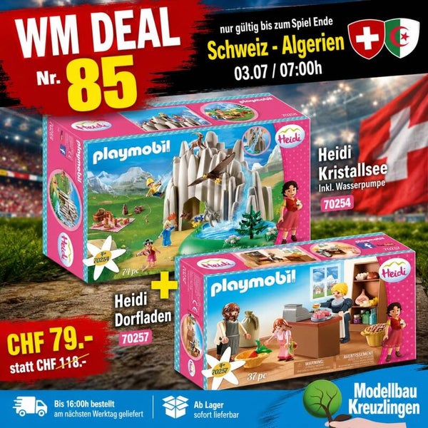 PLAYMOBIL Heidi Am Kristallsee Inkl. Wasserpumpe und Dorfladen