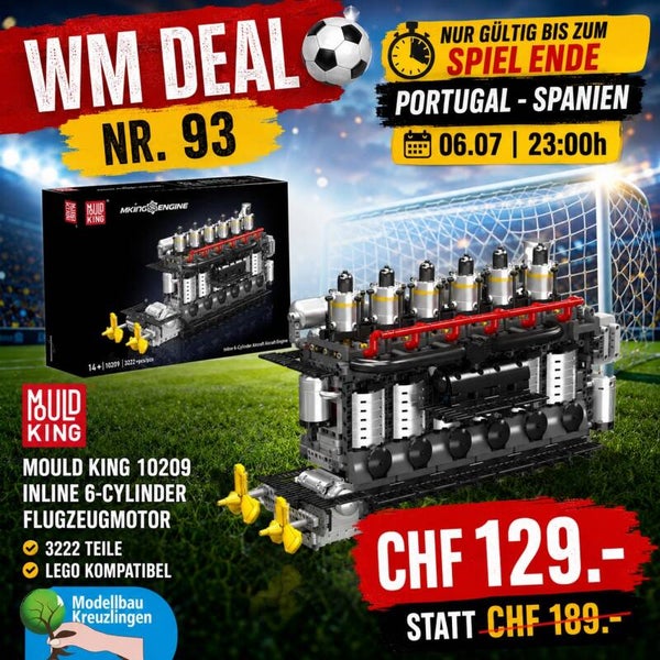 Mould King 10209 Inline 6-Cylinder Flugzeugmotor