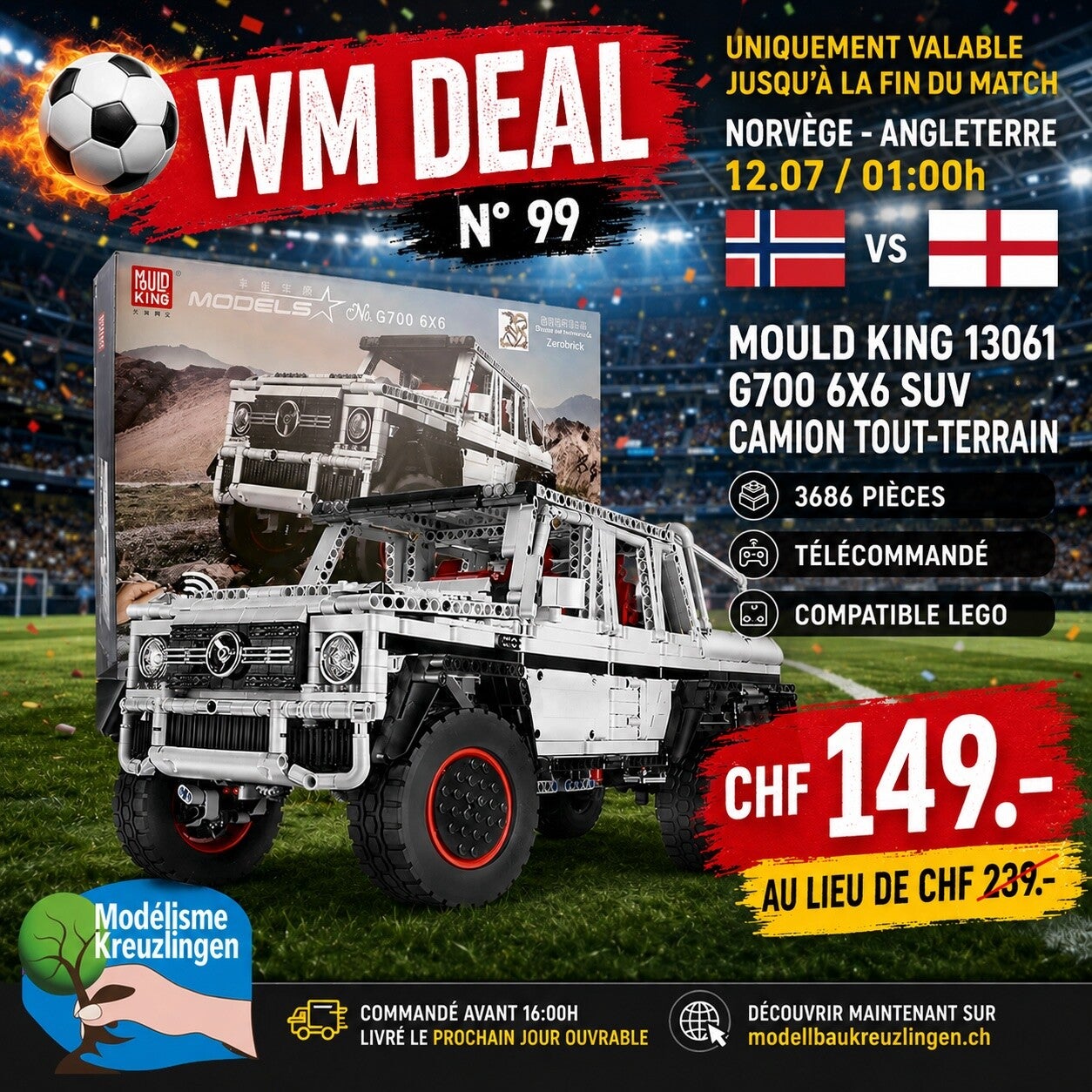 Mould King 13061 G700 6x6 SUV Off-Road Truck