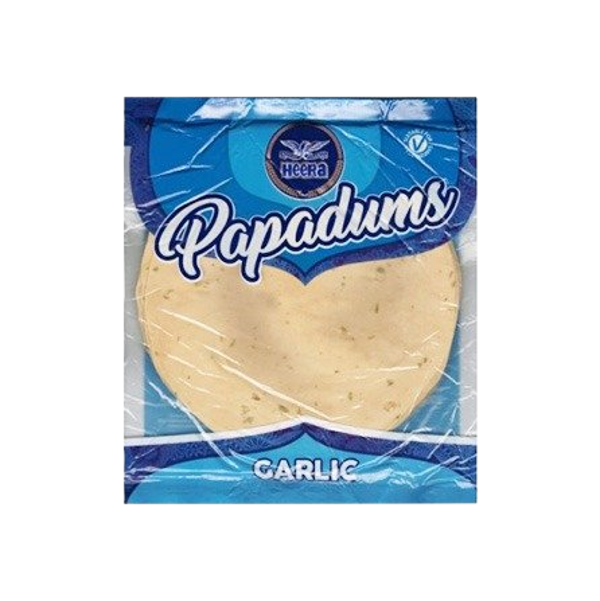 Heera Pappadums Garlic