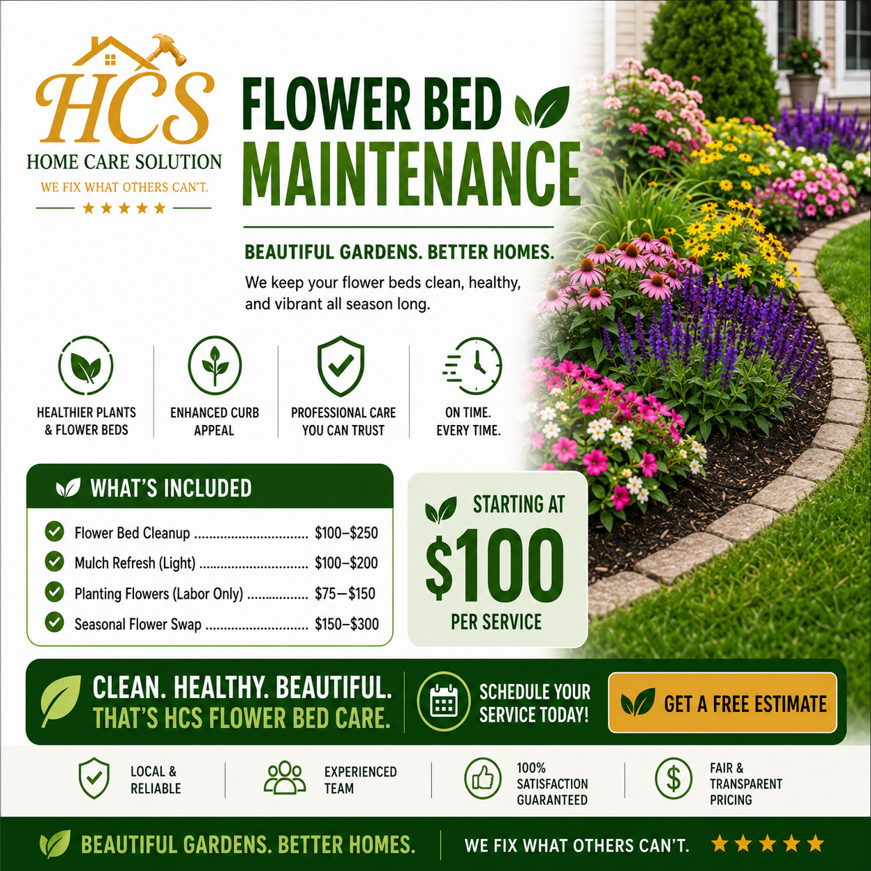 Flower Bed Maintenance