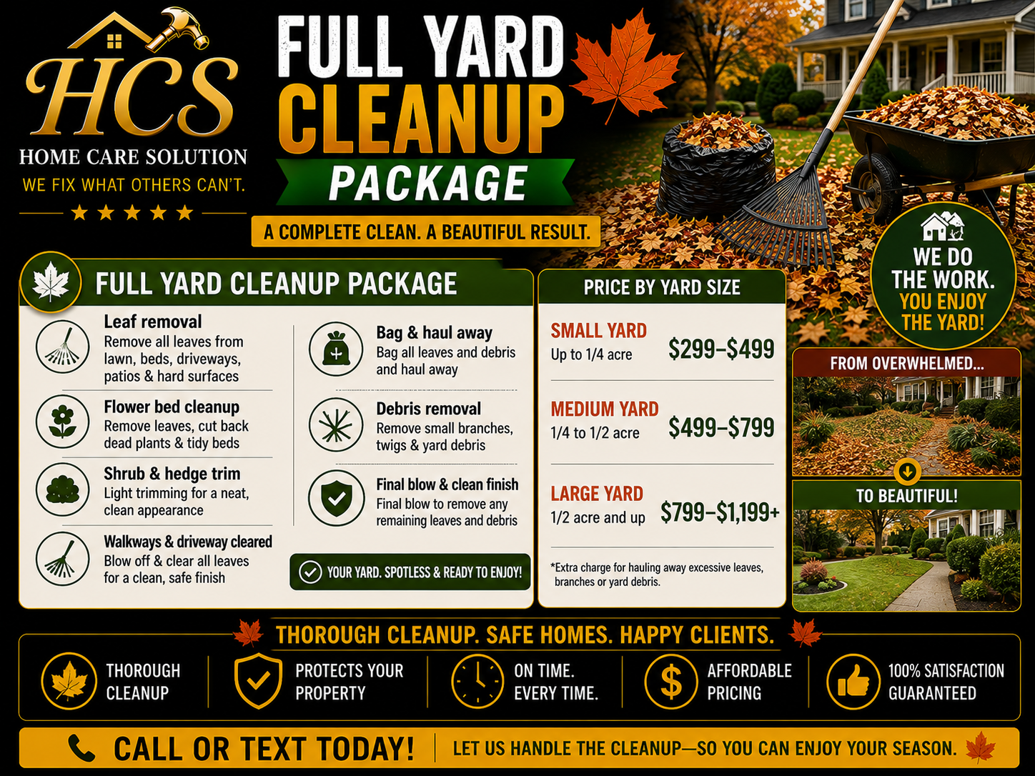 Leaf Removal Packages