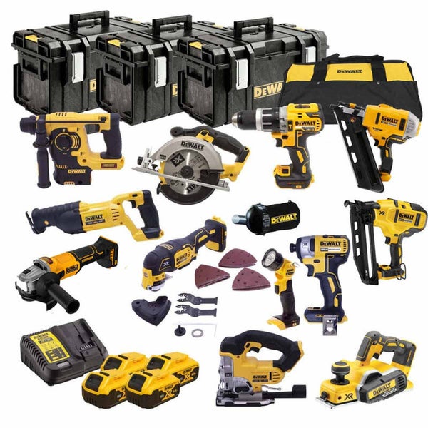 DeWalt TDKIT12X4 XR 18V 12 Piece Power Tool Kit with 4x 5.0Ah Batteries
