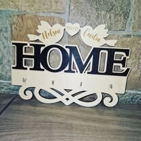 Porte clef mural Home personnalisé