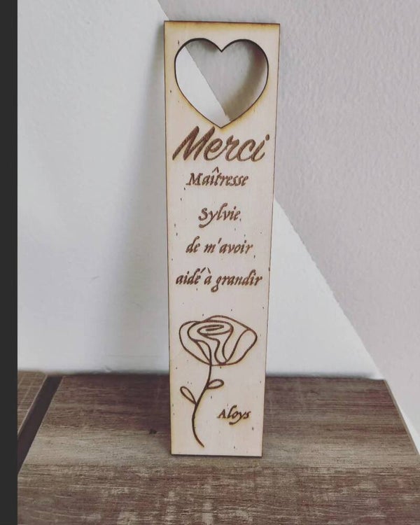 Marque page coeur