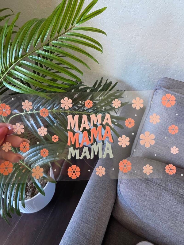 8 - Mama flowers 16oz UVDTF wrap