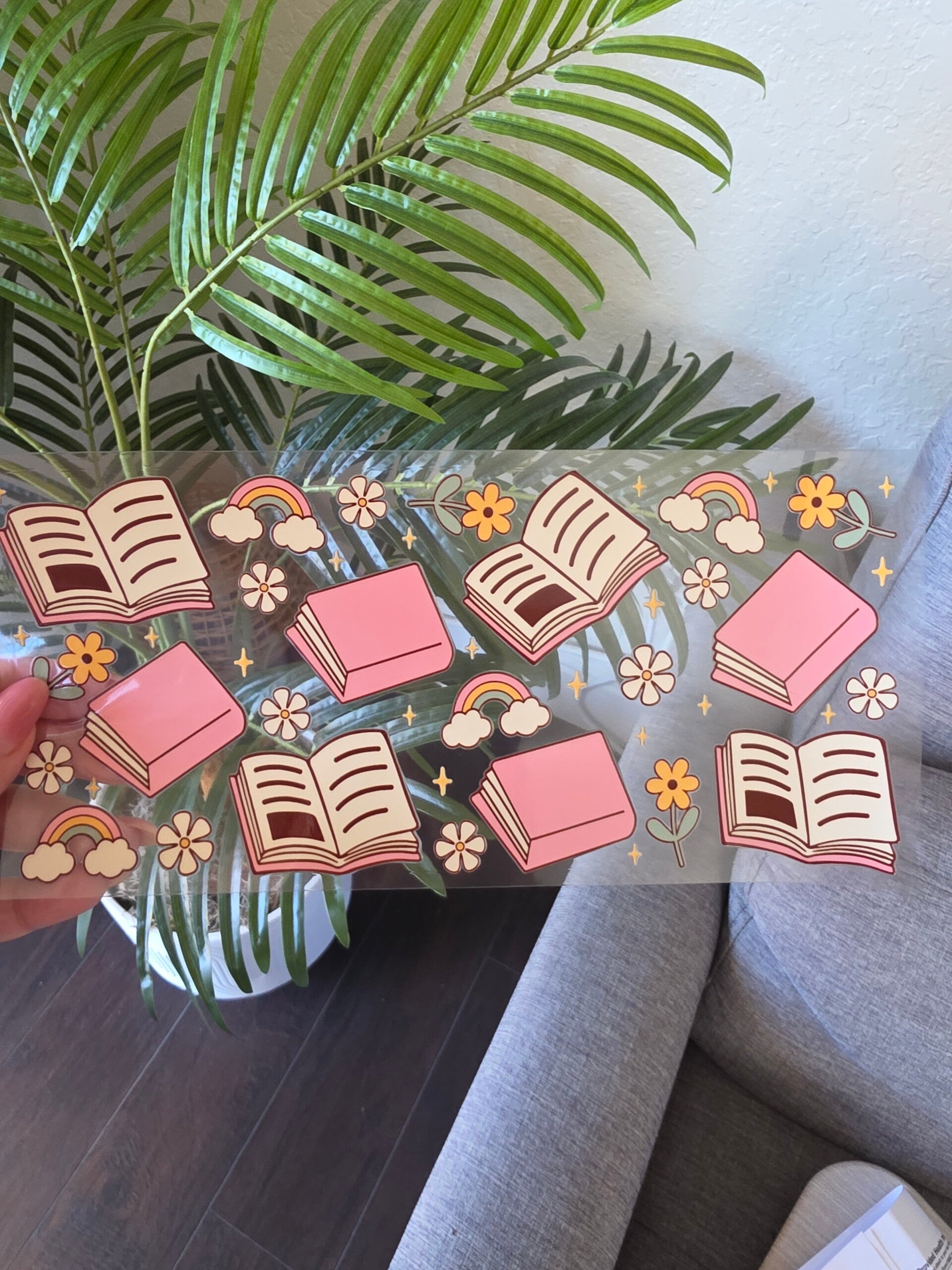 15 -  Pink Books 16oz UVDTF wrap