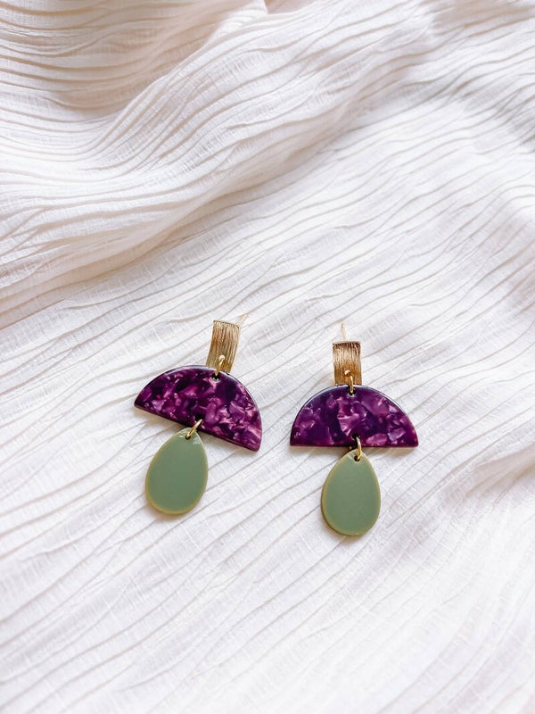 Margot | deep plum & moss green