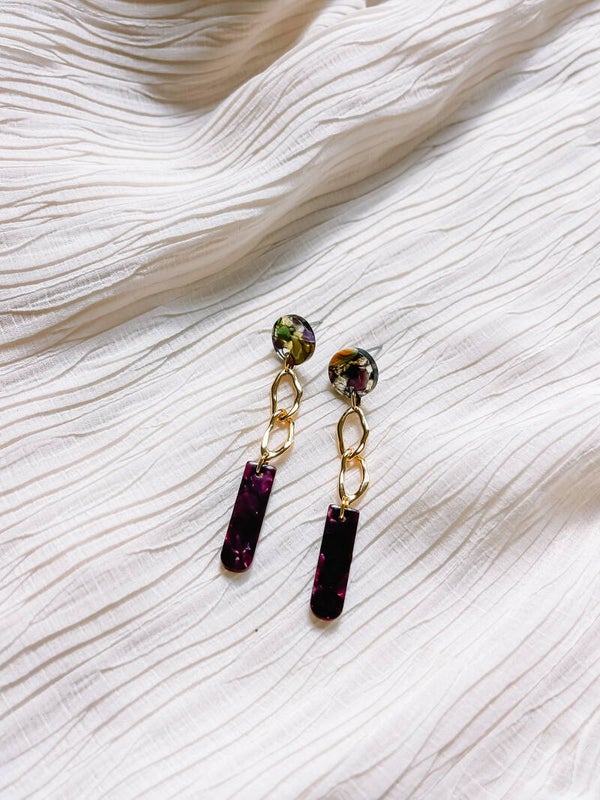 Emmeline | deep plum & soft gold