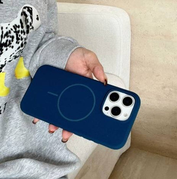 iPhone liquid silicone case (Blue)