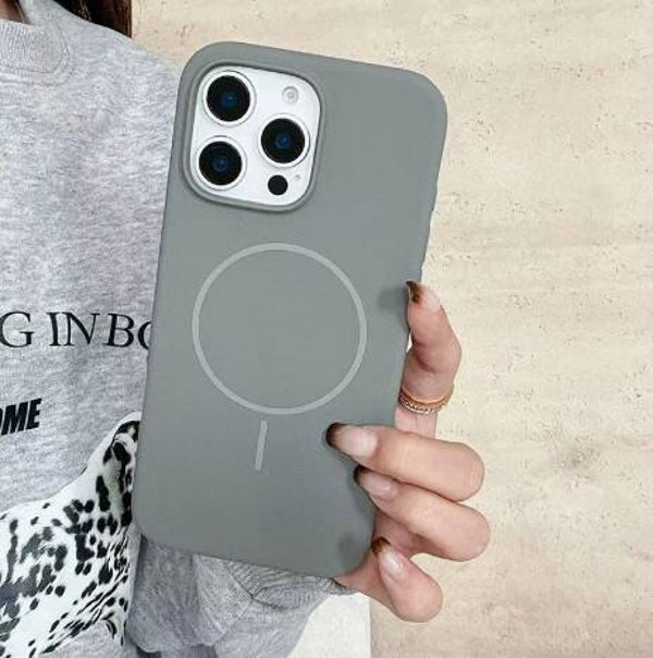 iPhone liquid silicone case (Grey)