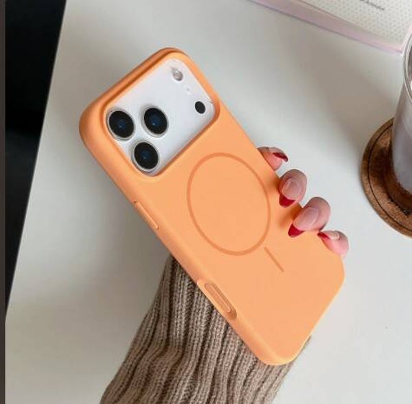 iPhone liquid silicone case (Orange)