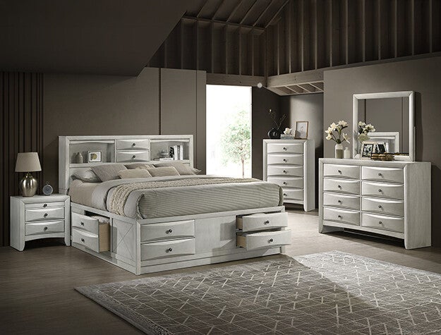 SETB4255 EMILY STORAGE WHITE BEDROOM
