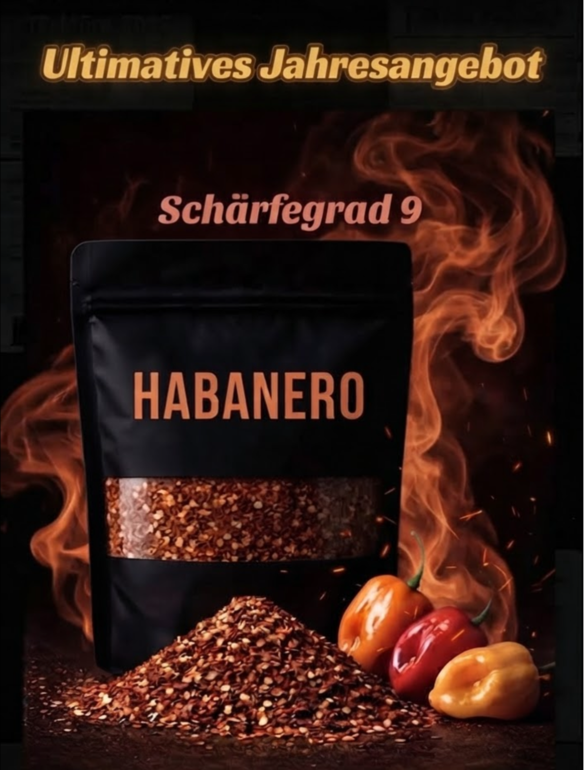***JAHRESANGEBOT***: Habanero-Flocken: tropisch-fruchtig mit kräftigem Schärfekick