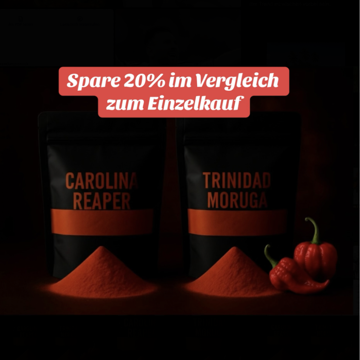 Carolina Reaper & Trinidad Moruga Scorpion im Bundle: beide fruchtig, aber beide auch auf die brutalste Art und Weise scharf!