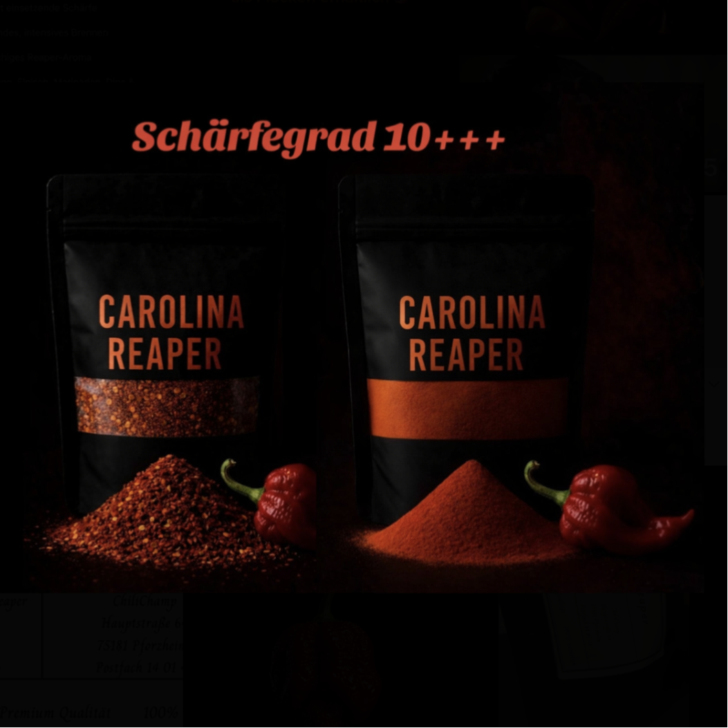 Carolina Reaper geschrotet & als Pulver im Bundle - Schärfegrad 10+++