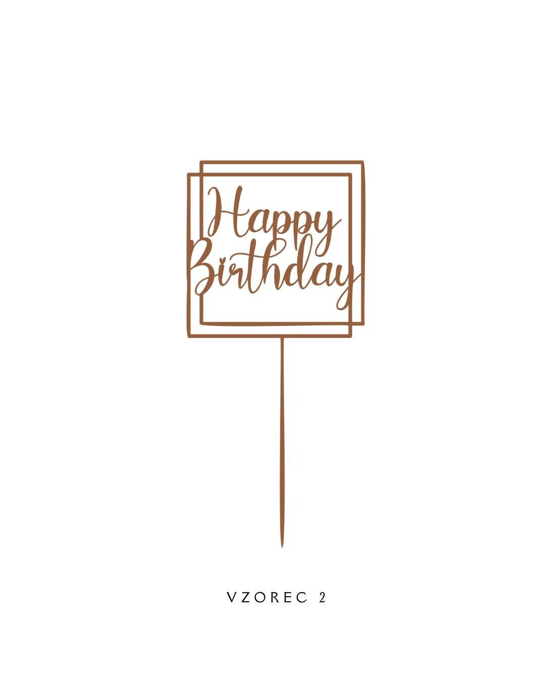 3D Happy Birthday Cake Topper – Personaliziran topper za torto