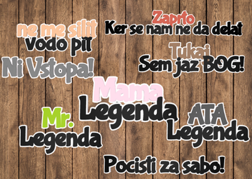 3D Personalizirani napis po meri – Bubblegum Sans pisava, 2 vrsti besedila in izbira barv