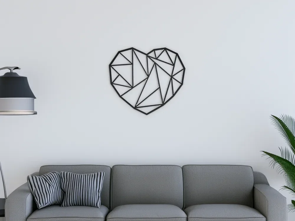 Shape of the Heart-lines – Geometrijska stenska dekoracija