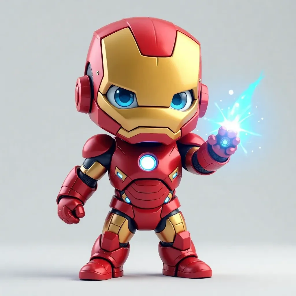 Ironboy – Chibi 3D model za barvanje