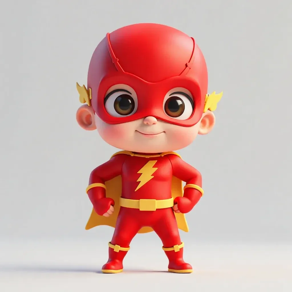 Flash – Chibi 3D model za barvanje