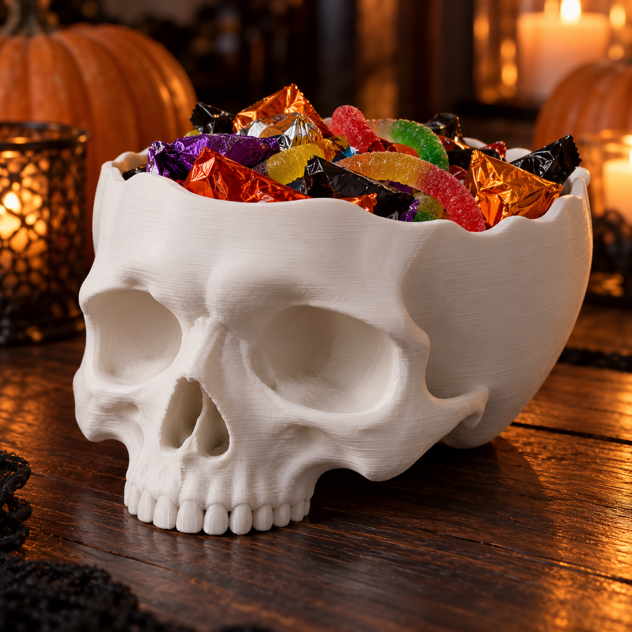 3D-tiskana halloween posoda za sladkarije – izberi vzorec in barvo