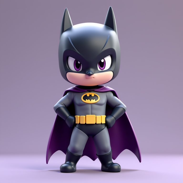 Batman – Chibi 3D model za barvanje