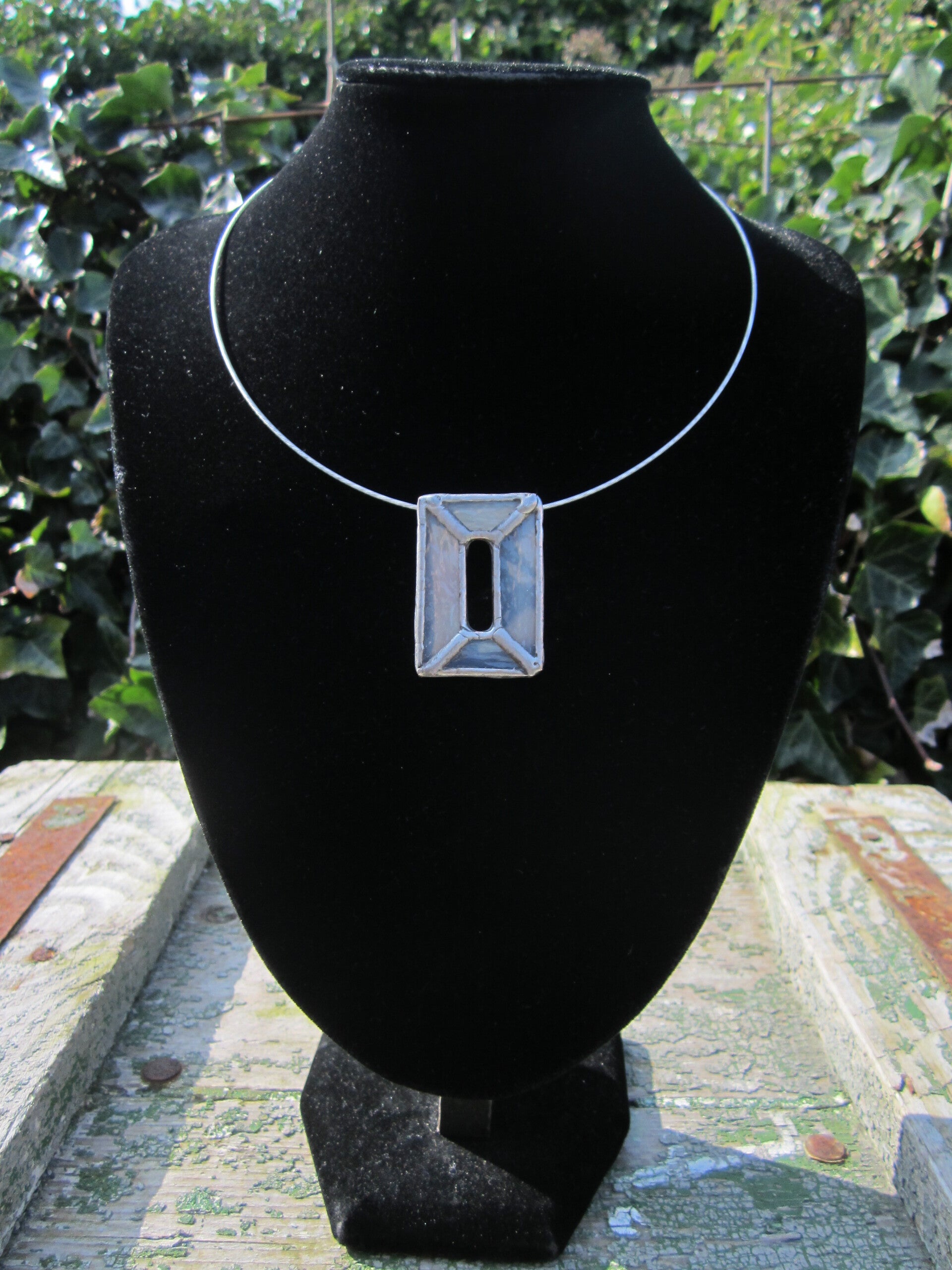 Hanger "Amy" grijs glas