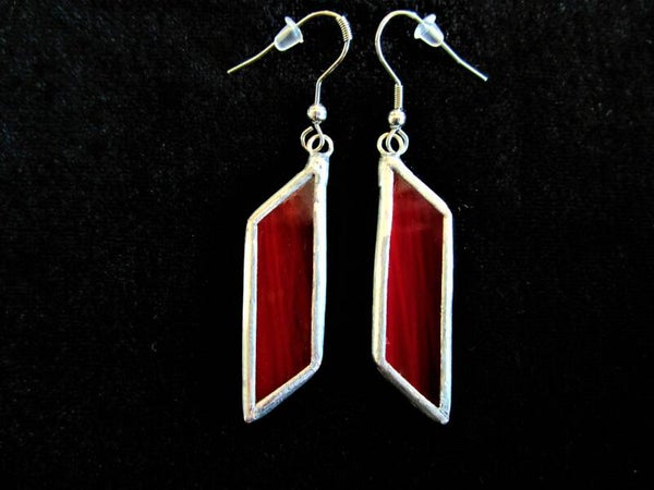 Oorhangers langwerpig rood