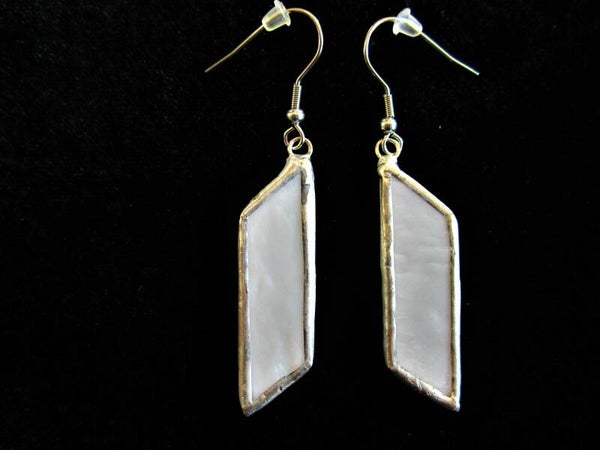 Oorhangers langwerpig wit