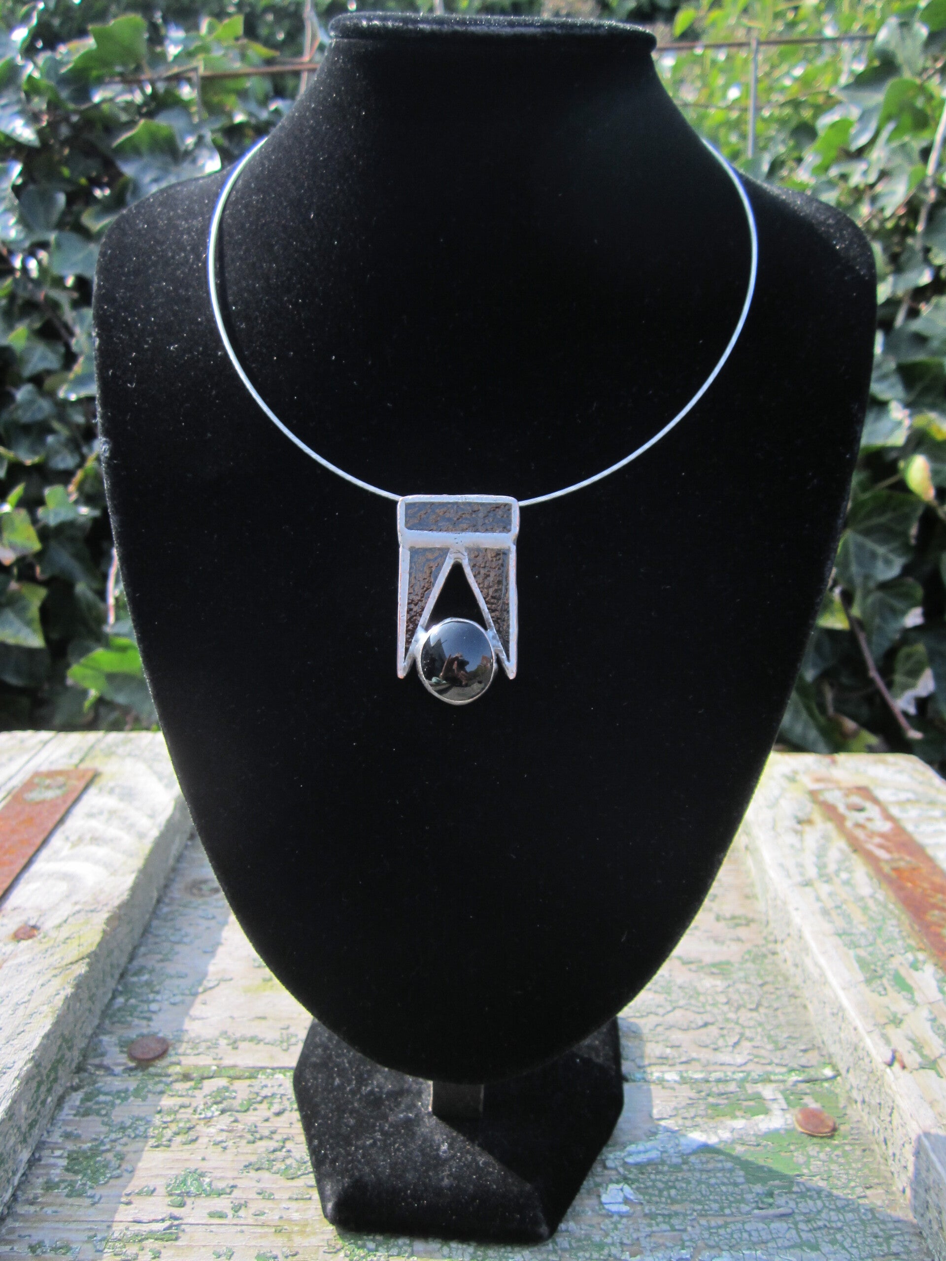 Hanger "Kim" zwart glas