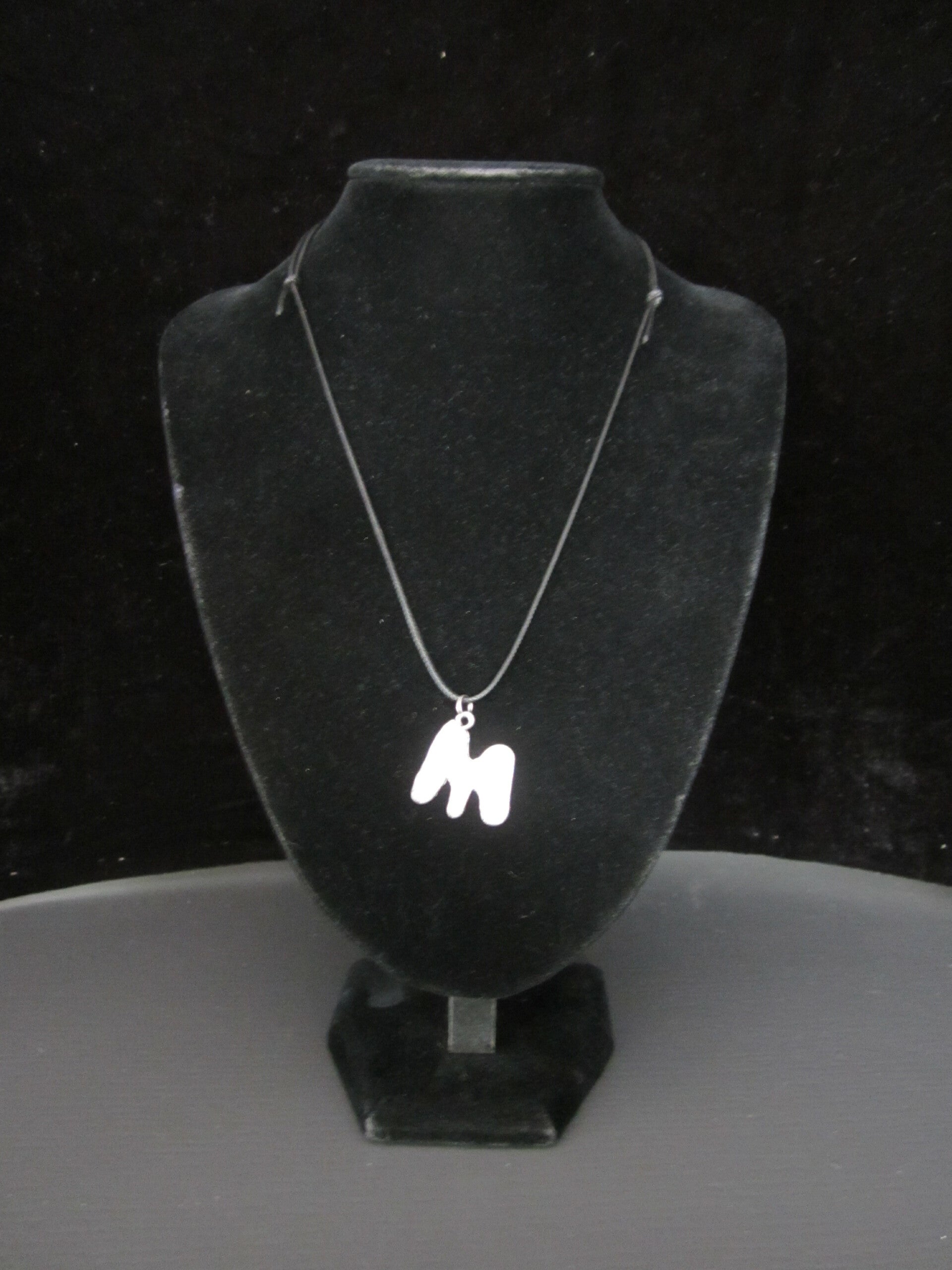 Letterhanger M van zilvertin