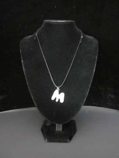 Letterhanger M van zilvertin