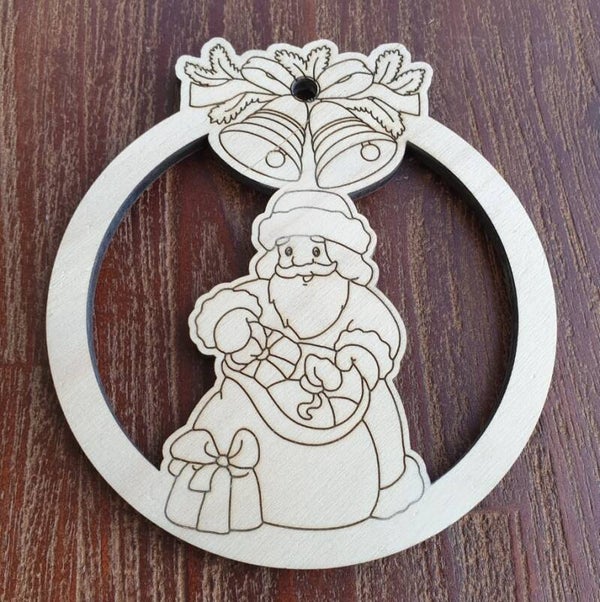 Kerstman in ring model C : 25 cm doorsnee