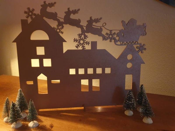 Kerst docoratie vliegende kerstman