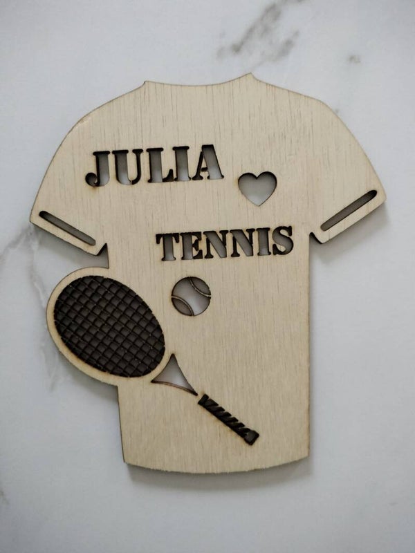 Tennis met naam en of tekst