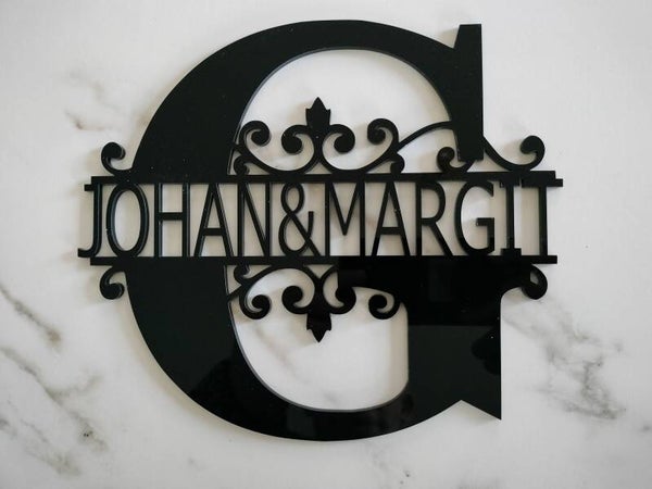 Monogram Letters van acrylaat!