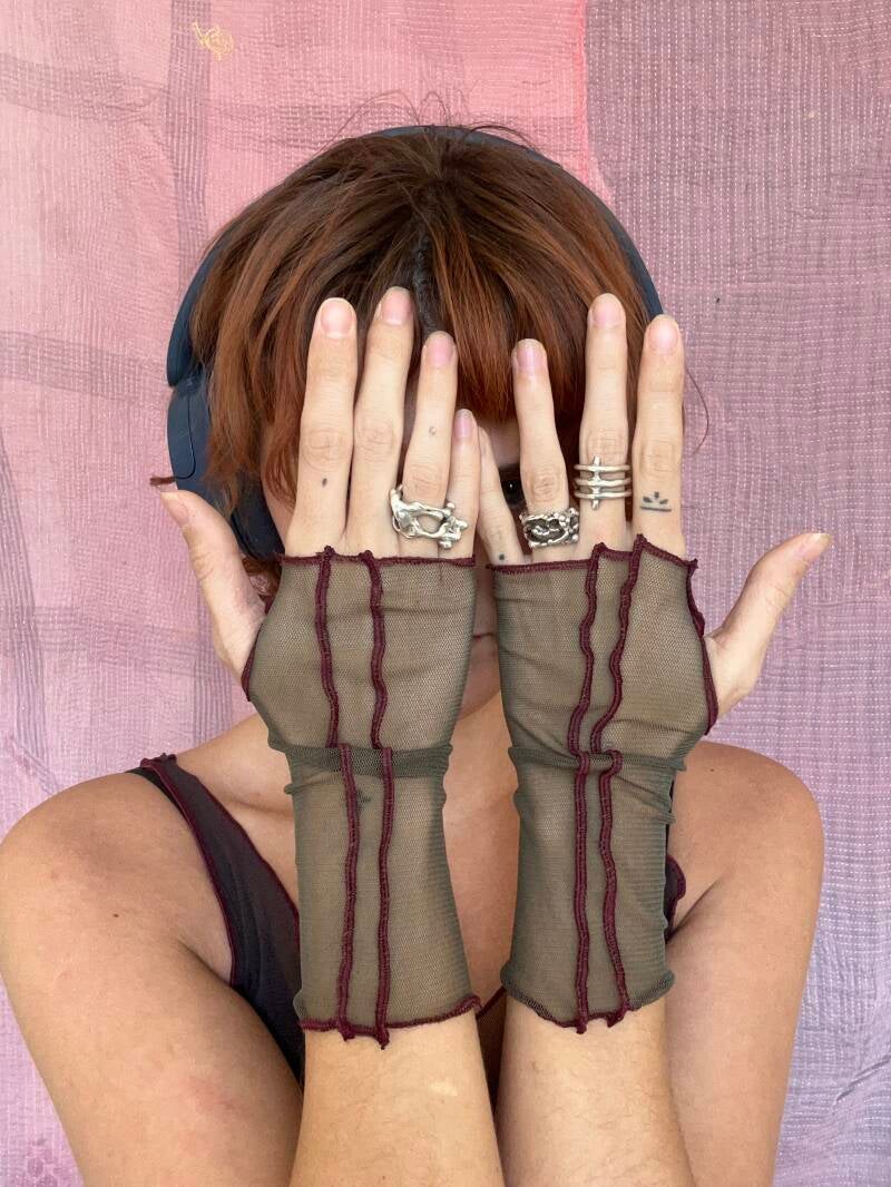 ONE SIZE - MESH GLOVES - Dark Green