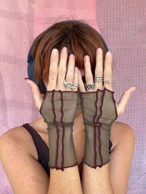 ONE SIZE - MESH GLOVES - Dark Green