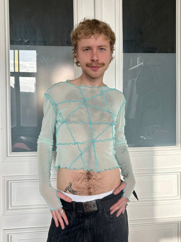 SIZE L - MESH LONGSLEEVE light blue