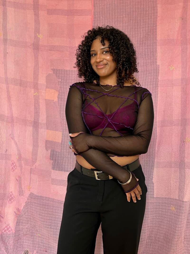 SIZE M - MESH LONGSLEEVE - Black