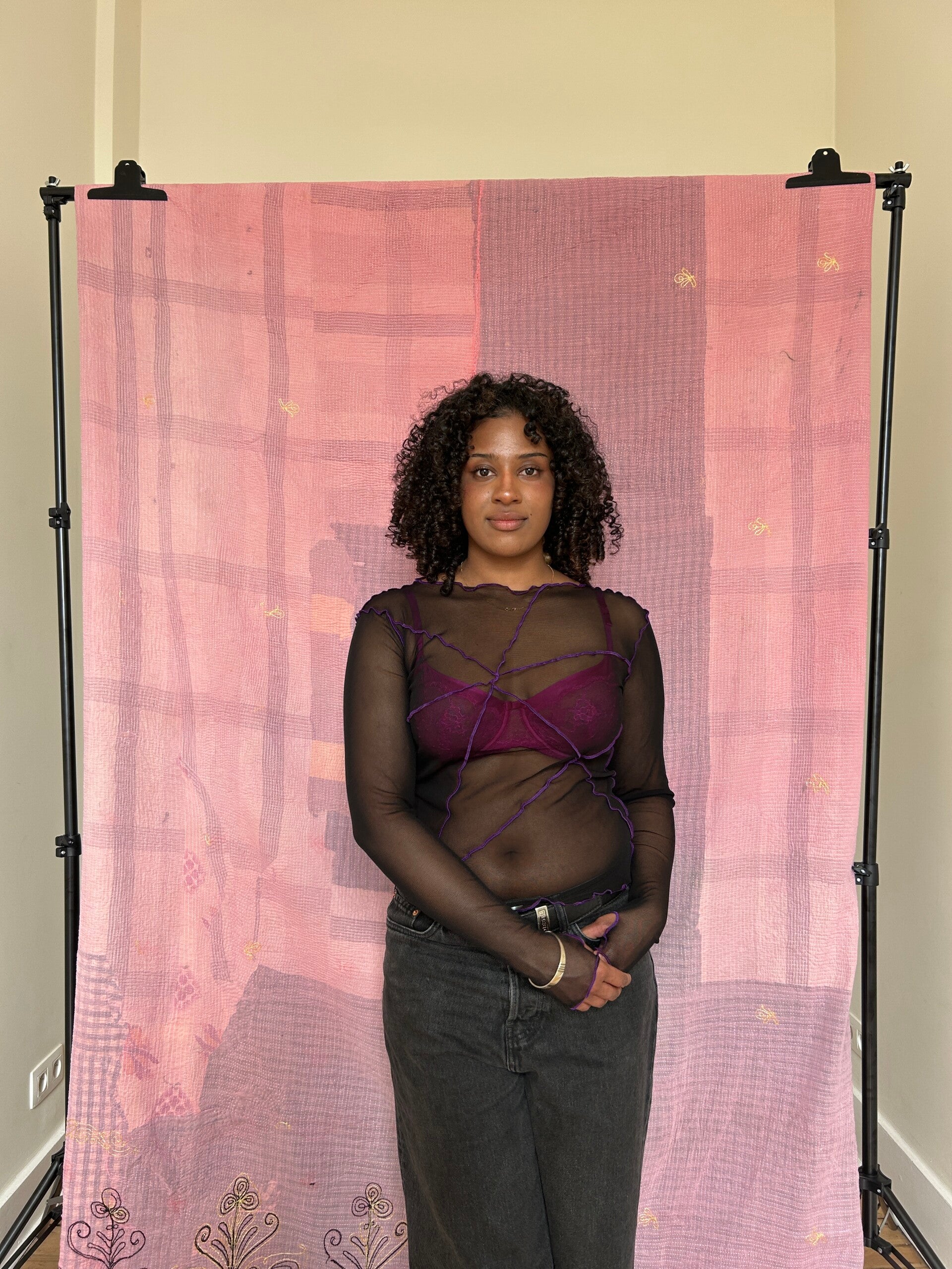 SIZE M - MESH LONGSLEEVE - Black