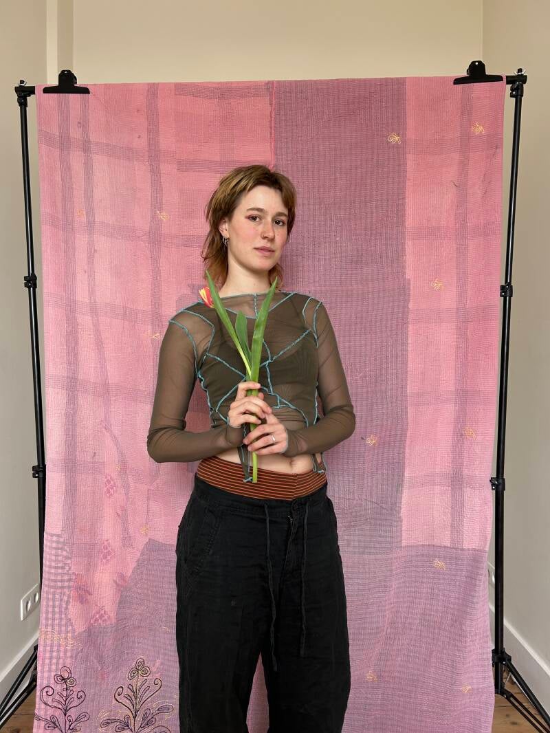 SIZE S - MESH LONGSLEEVE - Dark Green