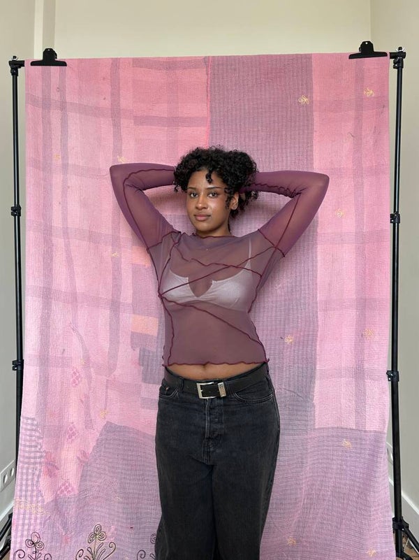 SIZE M - MESH LONGSLEEVE - Purple
