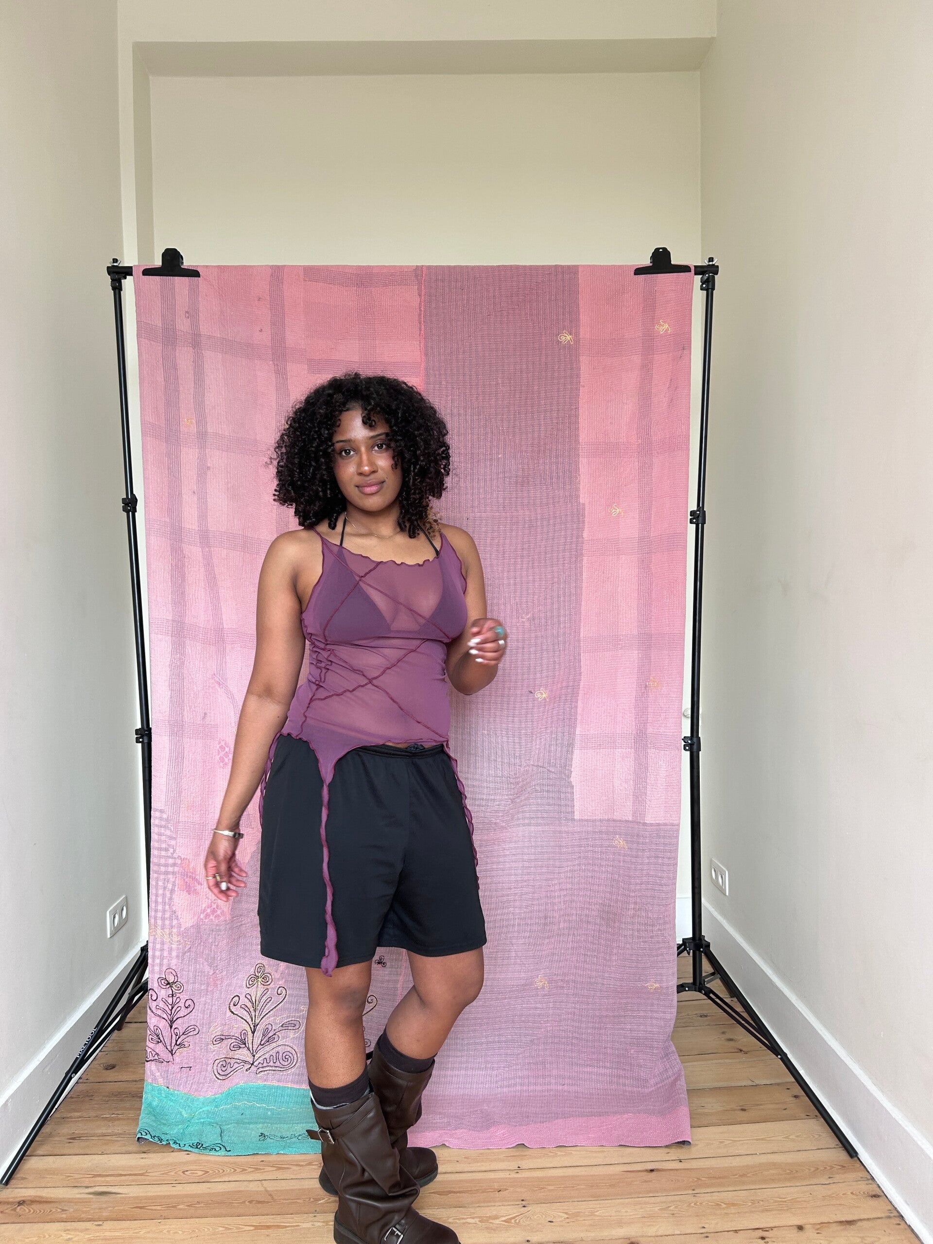 SIZE S/M - MESH TOP - Purple