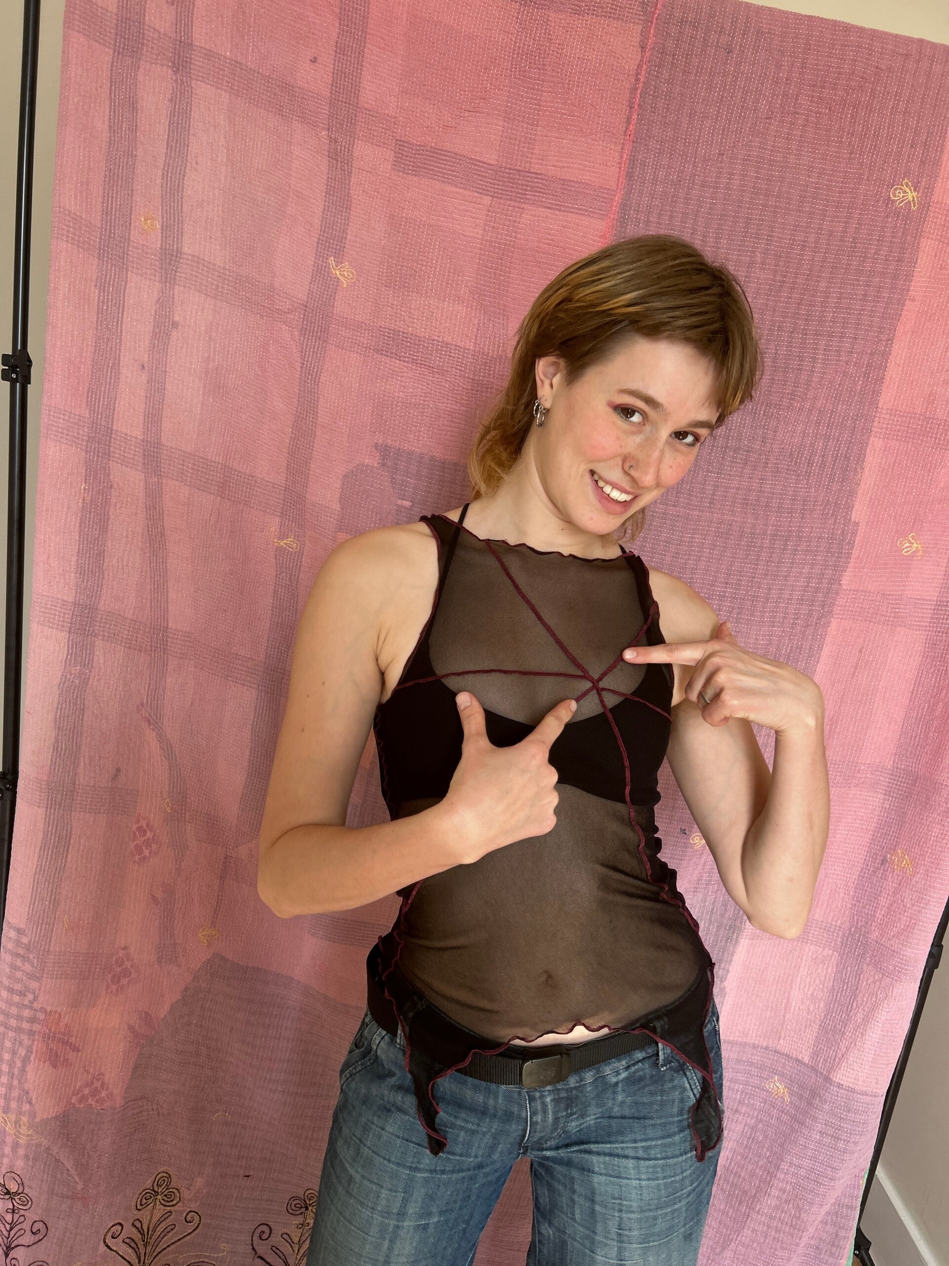 SIZE S - MESH TOP - Black